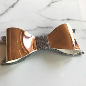 ☀️ 4 for $12 Rose Gold and Black Glitter Hair Bow